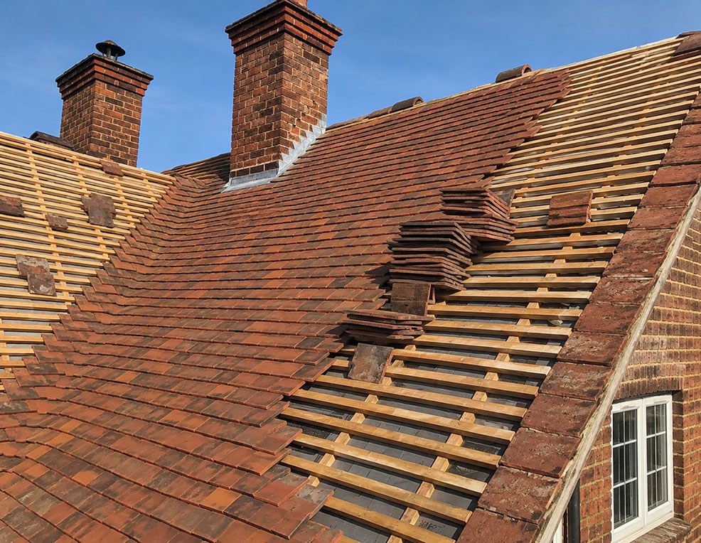 New tiled roof replacement on a UK home